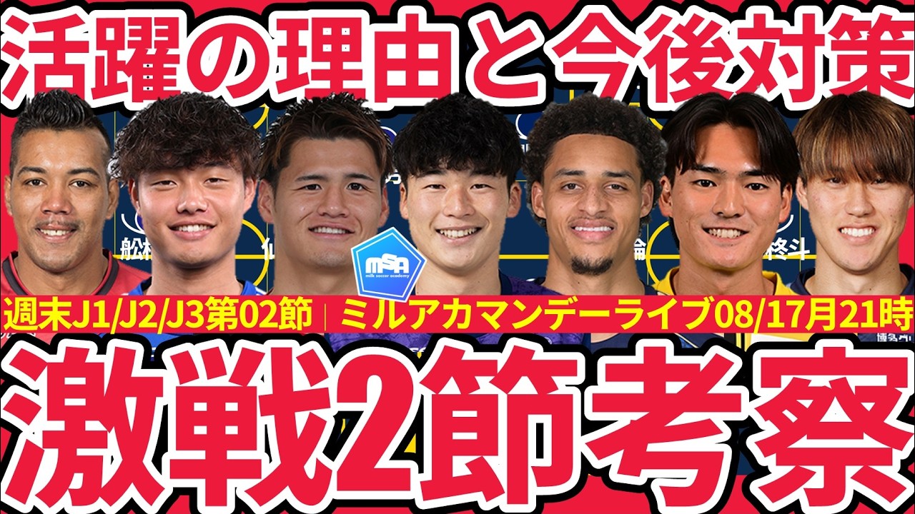 【J1/J2/J3第2節振り返り特集!!】別格連動性広島&藤枝/驚異的な個の強さ持つ町田/圧倒的攻撃力柏&岐阜&愛媛/移籍発生で変動しそうなチームと今後の対応力