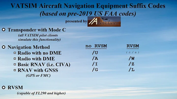 Slant Alpha Adventures: VATSIM Aircraft Navigation Equipment Suffix Codes Explained