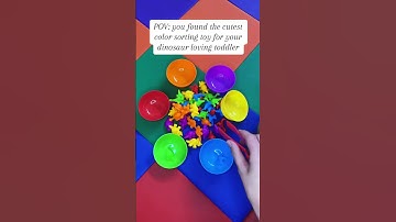Color Sorting Dinosaurs Boost Fine Motor Skills & Fun #toddlertoys