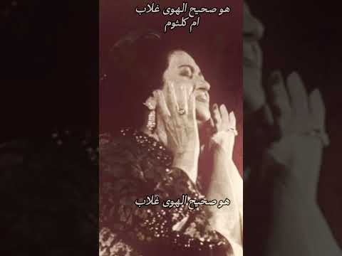 ام كلثوم هو صحيح الهوى غلاب طربيات مصر سيدة الطرب كوكب الشرق