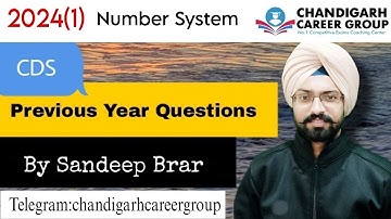 Number System 2024 (1) | CDS mathematics previous year questions by Sandeep Brar