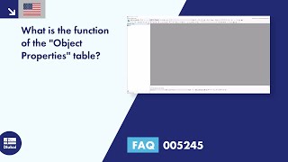FAQ 005245 | What is the function of the ''Object Properties'' table?