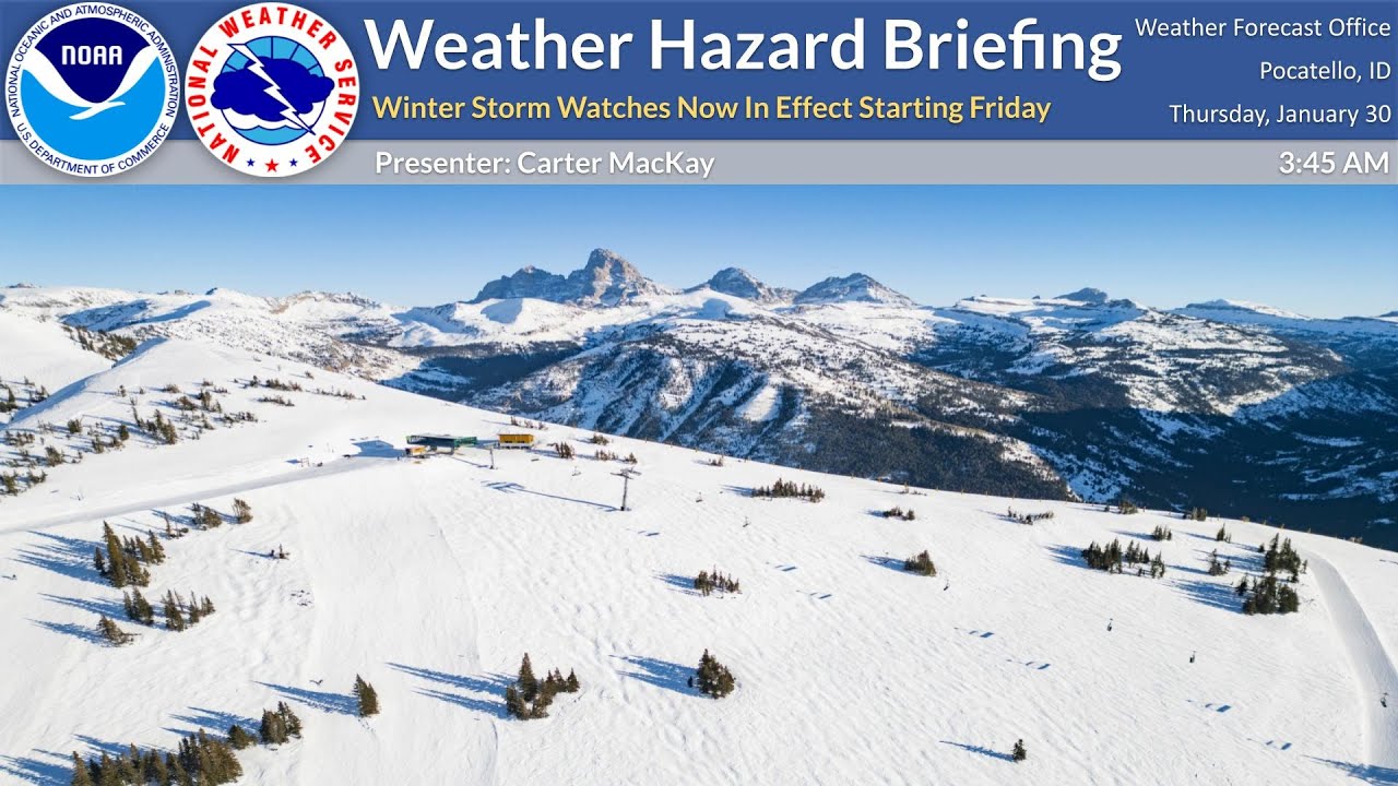 01/30/25 Hazard Briefing - Winter Storm Watches Now In Effect Starting ...