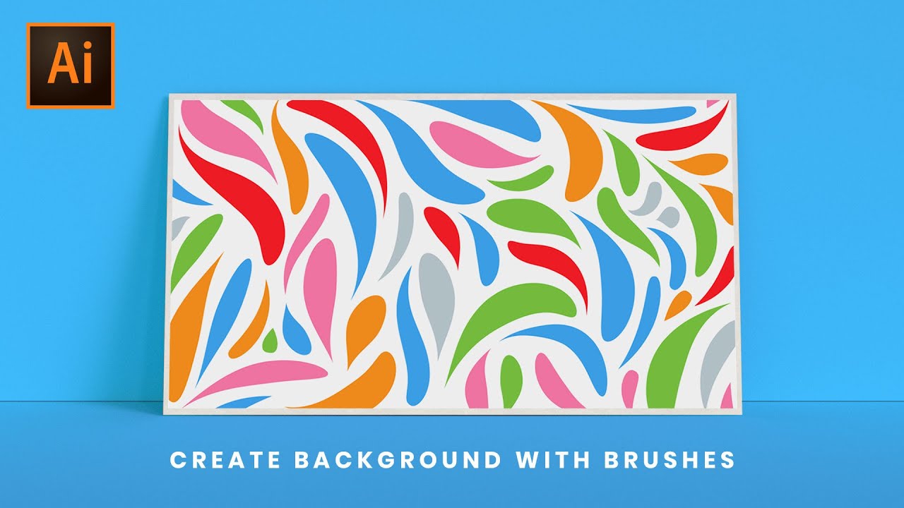 Fluid Colorful Abstract Background With Brushes in Adobe Illustrator CC ...