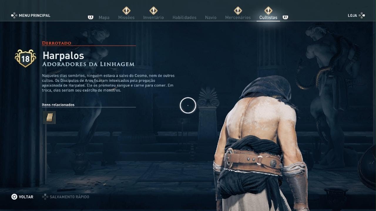 Assassin's Creed Odyssey - Localização de Cultista : Harpalos