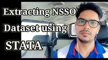 How to extract NSSO dataset using STATA