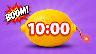 💣 10-Minute Lemon Splash Boom Timer 🍋 | Refreshing Focus Countdown