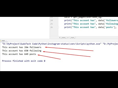 Getting Status of Instagram Account With Python | Python Tips - YouTube