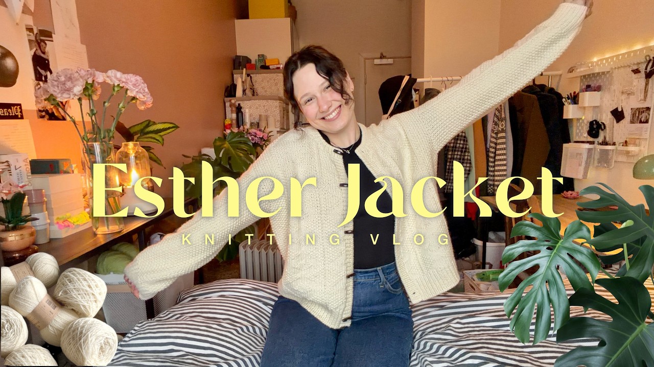 Вяжу Esther жакет от PetiteKnit | Первое видео 2026 года | Вязальный влог №3