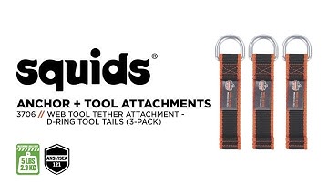 Squids 3706 Web Tool Tails Create Retrofit Attachment Points for Hand Tools up to 5lbs // 2.3kg