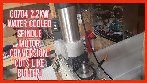 G0704 - 2.2kw water cooled spindle motor & belt drive upgrade - making chips.