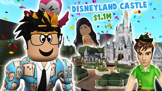 touring an EXPENSIVE BLOXBURG DISNEYLAND CASTLE... It's so beautiful I cry