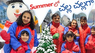 V5 Family (Snow Kingdom) Snow in The Summer ?? 😍❄️ #v5familyshow #shorts #viral #cold #snow #trip