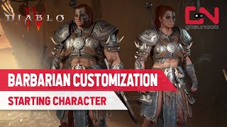 Diablo 4 Barbarian Female \& Male Character Creation Customization Options Showcase