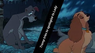 Lady and Tramp - Tramp tries to apologize to Lady HD