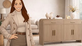 LogMith Modern Sideboard Buffet Cabinet