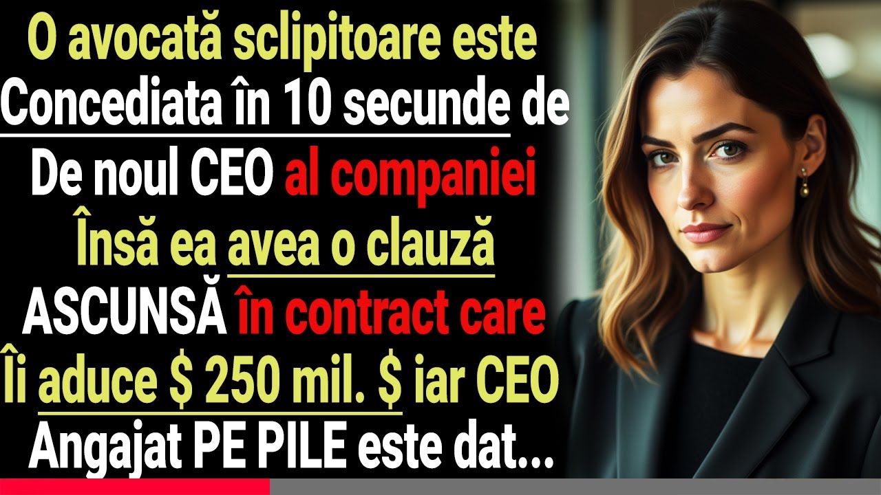 Concediată în zece secunde, dar a plecat cu două sute cincizeci de mii de dolari – și o lecție pe...