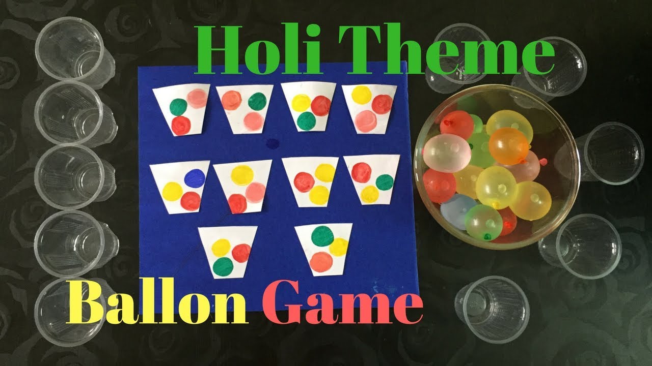 Balloon Game for Kids and Holi  Festival Theme Kitty  Party  
