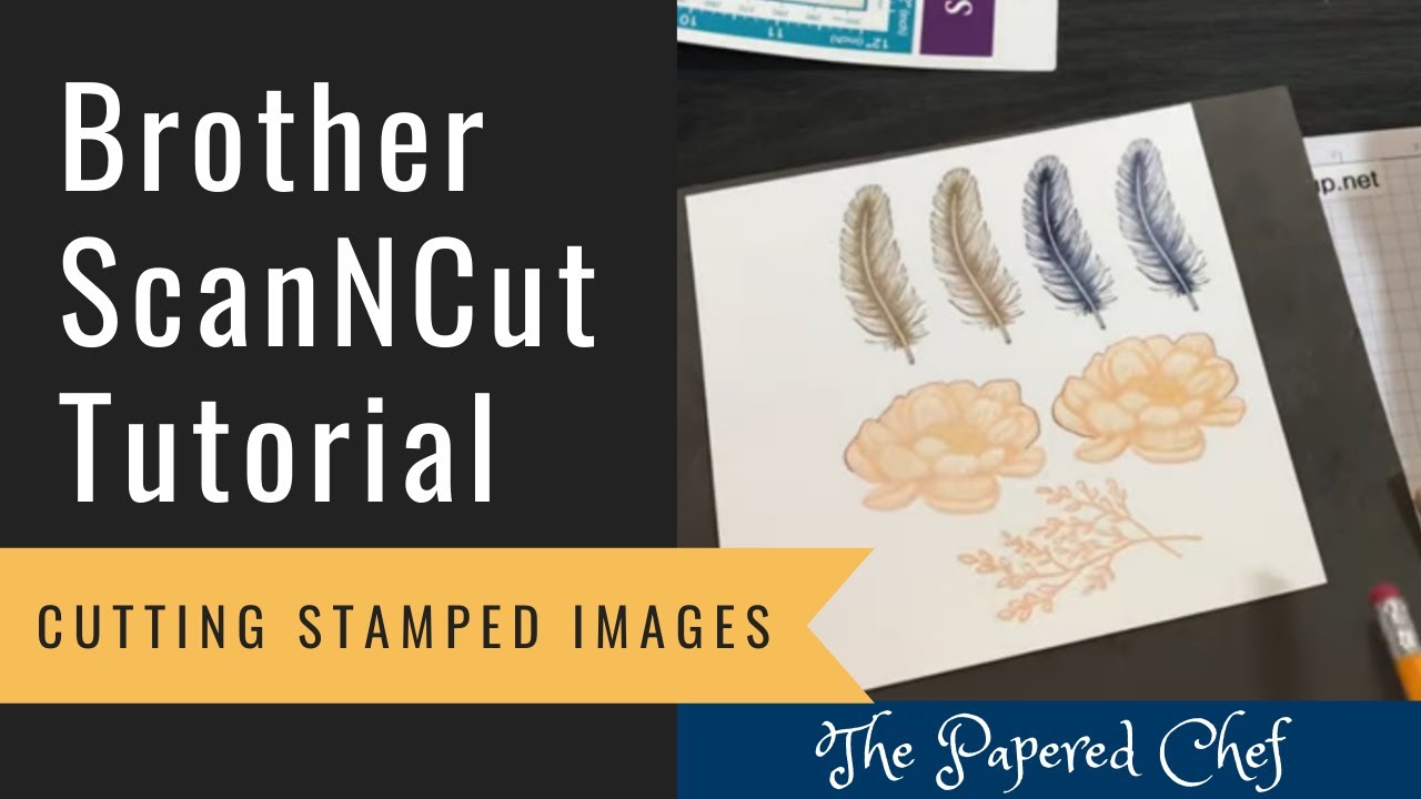 Brother ScanNCut Tutorial - Cutting Stamped Images - CM350 Black \u0026 White and Color Recognition Mode