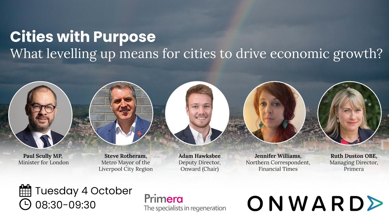 Image showcasing Cities with Purpose: What levelling up means for cities to drive ...