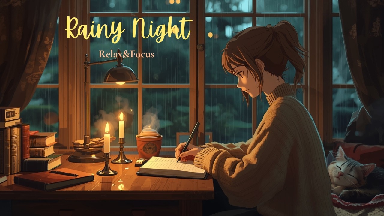 Rainy Night 🌧️ Cozy Lofi Ambience for Study & Focus | Deep Work ...