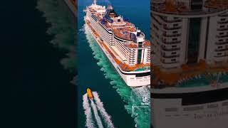 MSC Seashore departing from Miami #shorts #msccruises #mscseashore #cruise #dronevideo