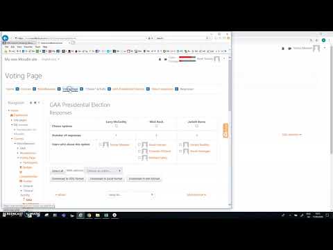 Moodle Choice Activity GAA Officer Election Voting First Past the Post