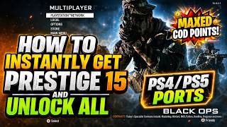 HOW TO GET INSTANT PRESTIGE 15 PS4/PS5 (Unlock All + Cod Points) SOLO METHOD
