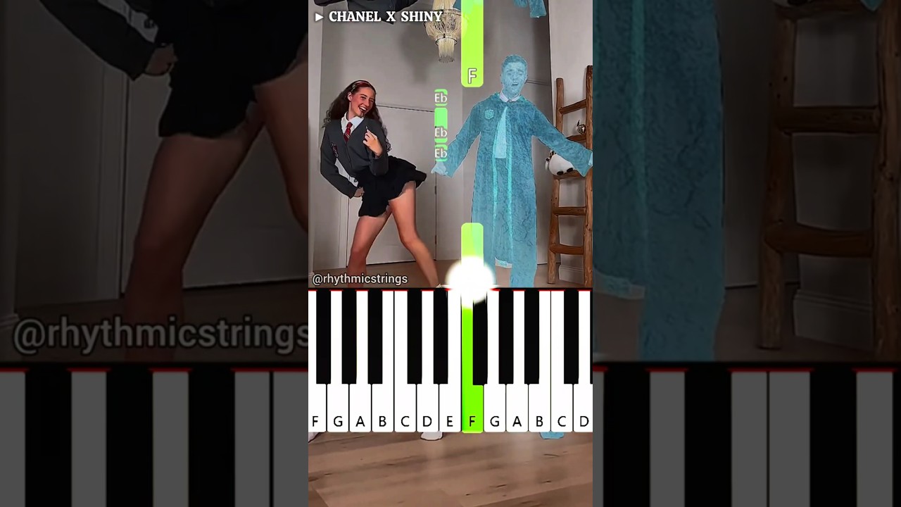 Cover CHANEL X SHINY Dance Trend (‎⁨@JasminandJames) | Easy Piano Tutorial #shorts #trending