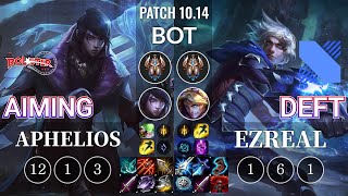 KT Aiming Aphelios vs DRX Deft Ezreal Bot - KR Patch 10.14