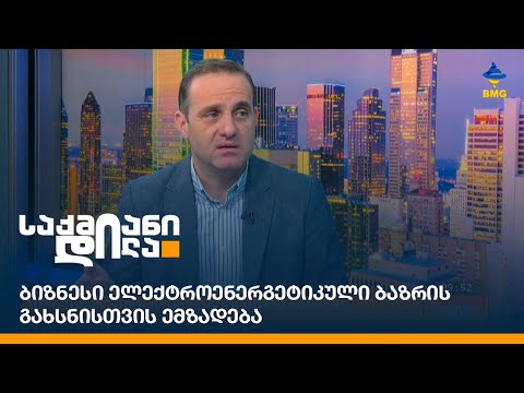 ბიზნესი ელექტროენერგეტიკული ბაზრის გახსნისთვის ემზადება