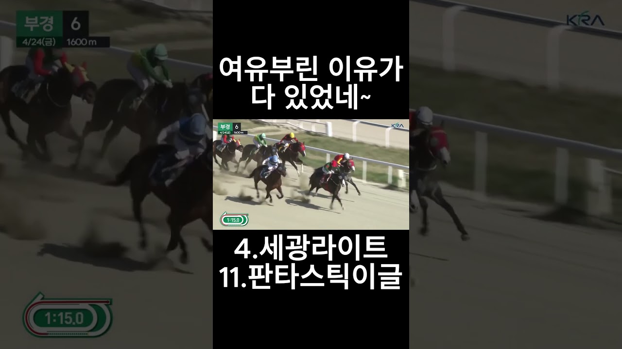 여유부린 이유가 있었네  #경마  #경마예상  #경마방송  #경마예상방송  #서울경마  #금요경마  #토요경마  #일요경마 #경마장