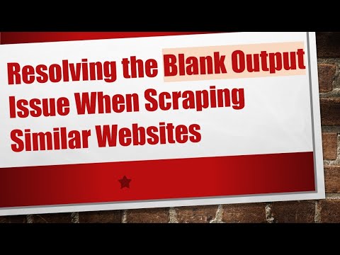 Resolving the Blank