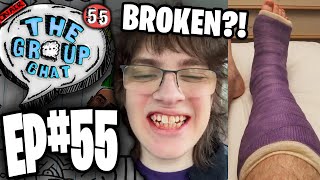 GRUNK BREAKS HIS FOOT Skateboarding!! 🤕 | The Group Chat Podcast #55 GRUNK BREAKS HIS FOOT Skateboarding!! 🤕 | The Group Chat Podcast #55