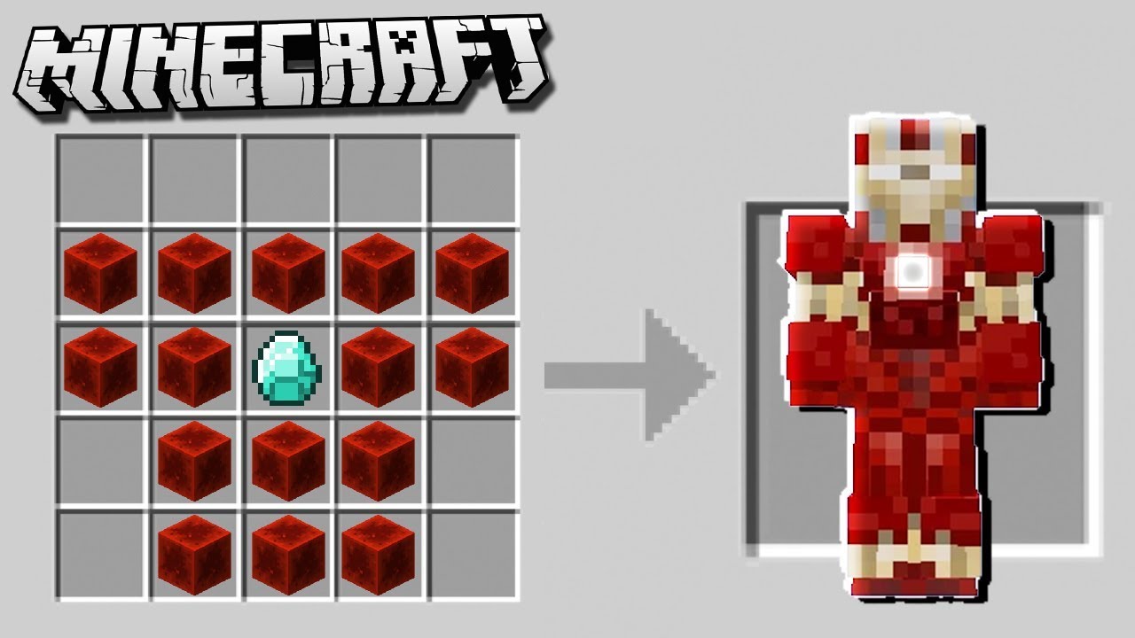 Craft An Iron Man Suit In Minecraft Youtube