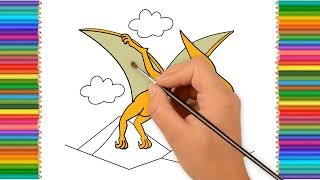 Coloring Page Lets Bring Pterodactyl Life With Crayonkidztv