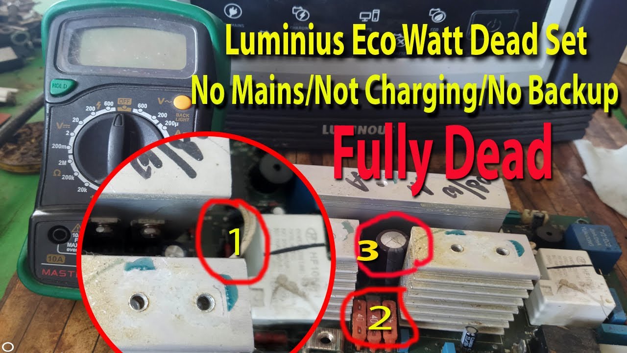 Luminius Eco Watt 1050 Fully Dead Repair || Luminius Dead Inverter Repair 