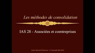 Ias 28 - Associees Et Coentreprises