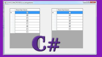 C# Tutorial - How To Add CheckBox Column To DataGridView In C# [ With Source Code ]