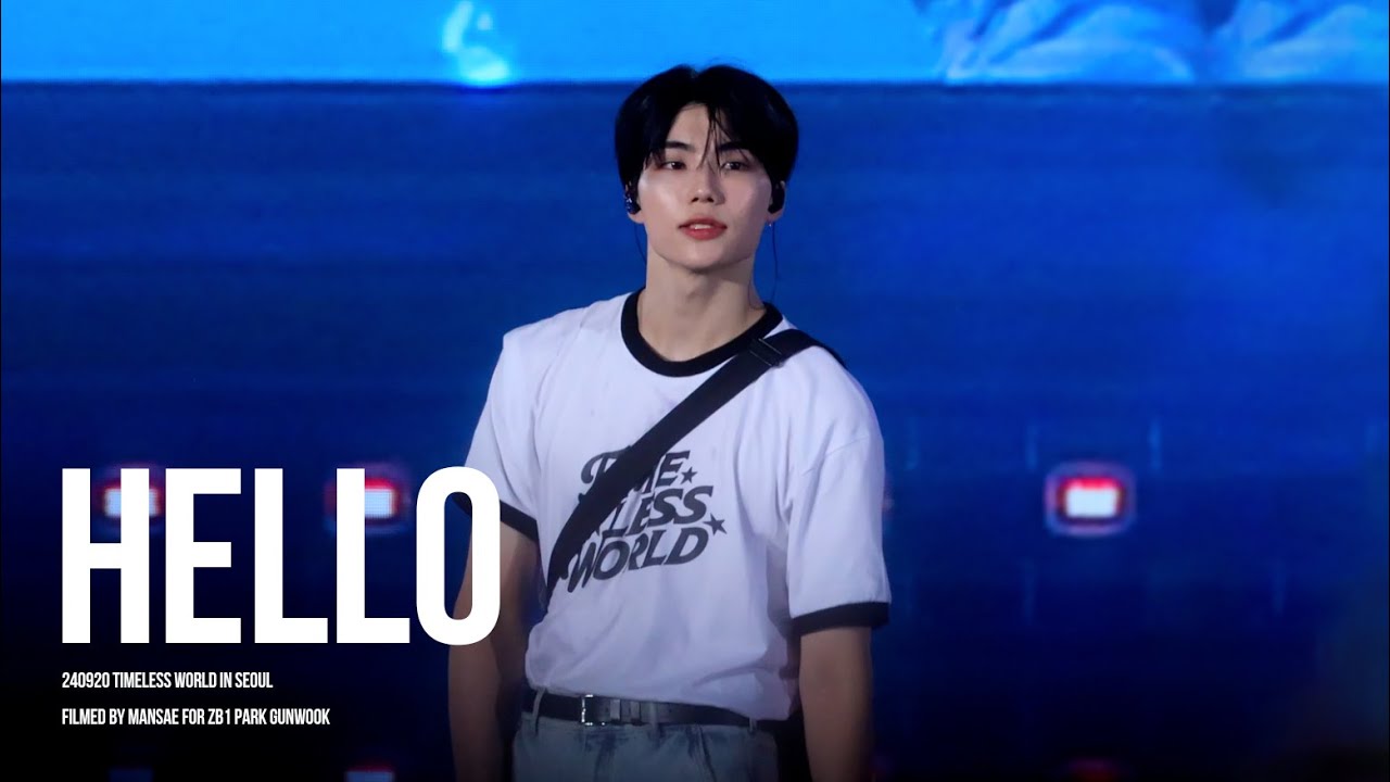 [4K] 240920 TIMELESS WORLD in Seoul ‘HELLO' 박건욱 직캠ㅣ'HELLO' PARK GUNWOOK ...