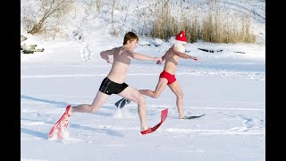 try not to laugh, winter jokes caught on camera