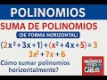 Suma de polinomio de forma horizontal 2/2 (cuaderno de trabajo) Solución de practica