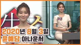 2020년 8월 3일 매일경제TV 윤예담 아나운서