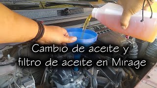 Cambio de aceite y de filtro de aceite en Mirage Cuantos Litros De Aceite Lleva Un Mitsubishi Mirage