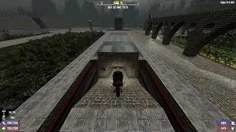 7 days to die game play, horde base and tunnel part 6