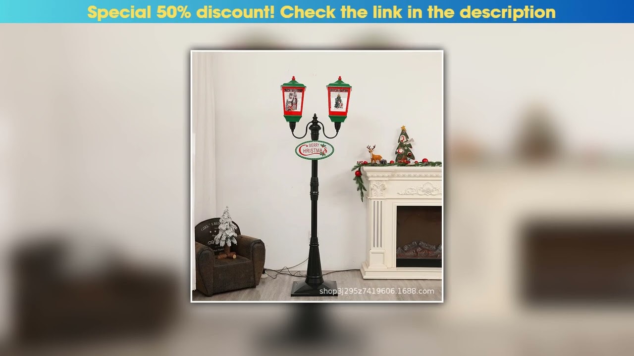 Best Seller European  American Christmas Decoration Music Snow Street Lights Snow Lights Shopping M