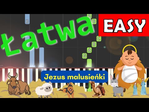 🎹 Jezus malusieńki - Piano Tutorial (łatwa wersja) 🎵 NUTY W OPISIE 🎼