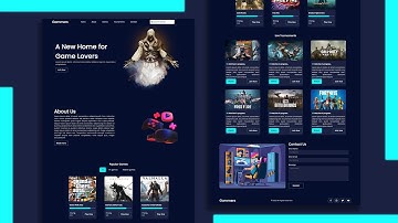 Responsive Gaming Website Design Using Html Css Js | Gaming Website