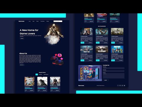 Responsive Gaming Website Design Using Html Css Js | Gaming Website