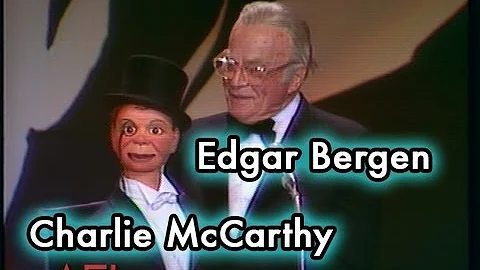 Edgar Bergen and Charlie McCarthy at the Orson Welles AFI Life Achievement Award
